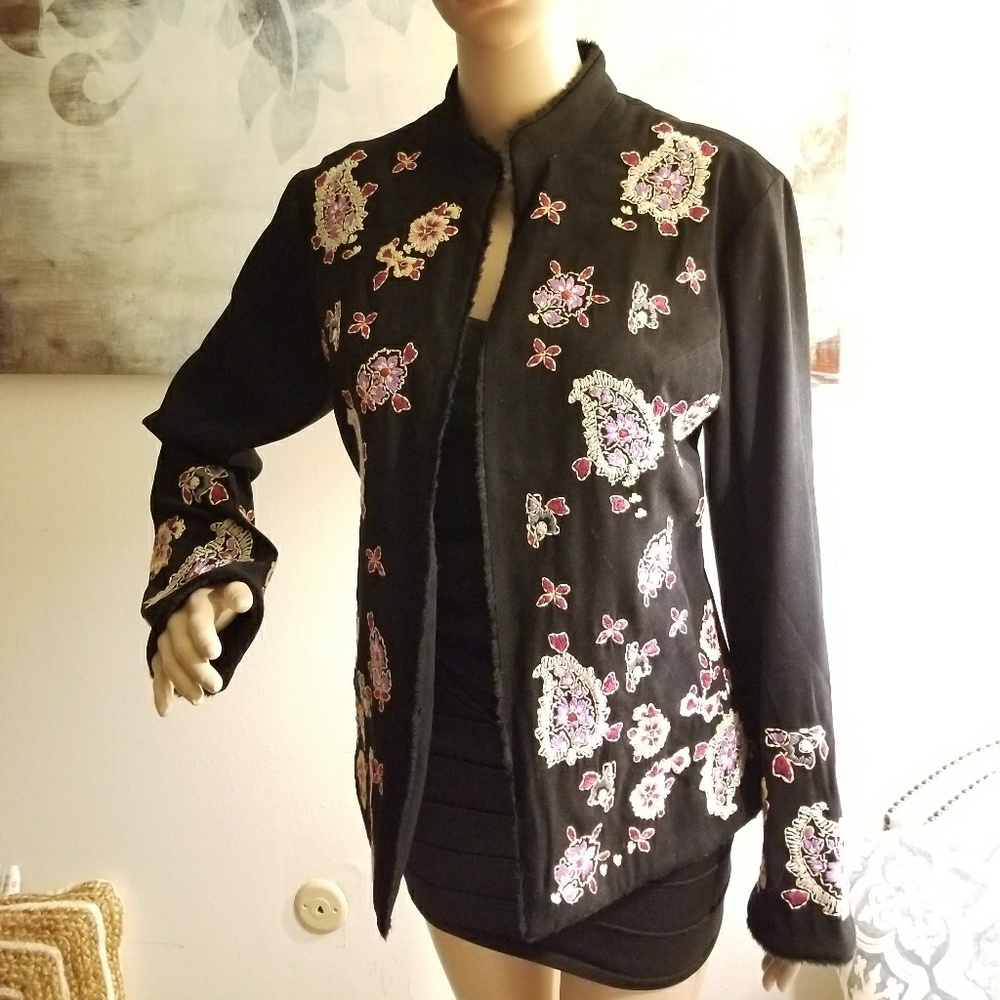 Coldwater Creek Embroidered blazer